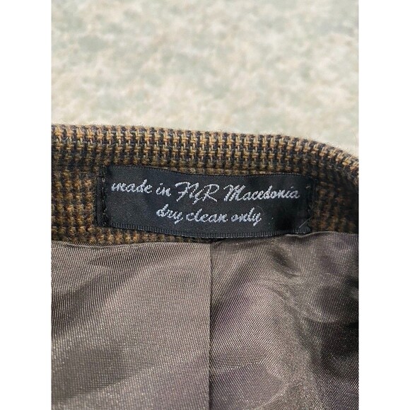 Andrew Fezza Size 44 Camel Hair Blend Chocolate Brown Blazer Sport Coat - Picture 3 of 9
